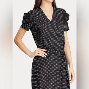 Lauren Belted Crepe Dress